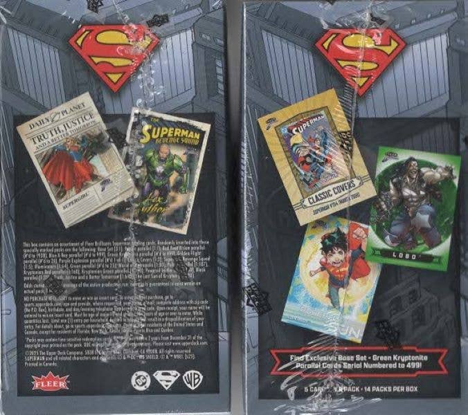 2025 Upper Deck Fleer Brilliants Superman 70ct. Mega Box