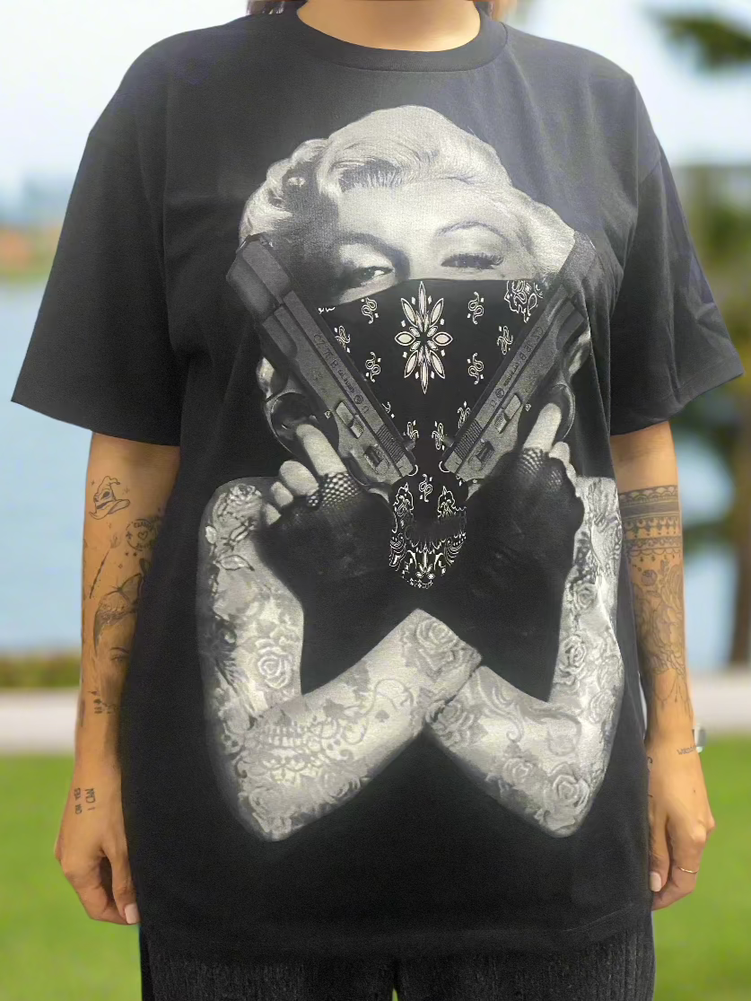 Marilyn Monroe Thug Life Shirt Featured Large